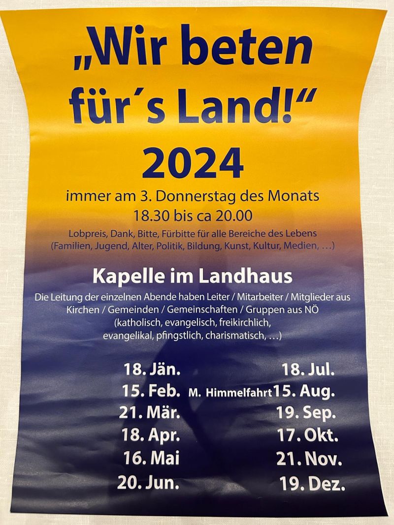 Gebet für das Land Niederösterreich