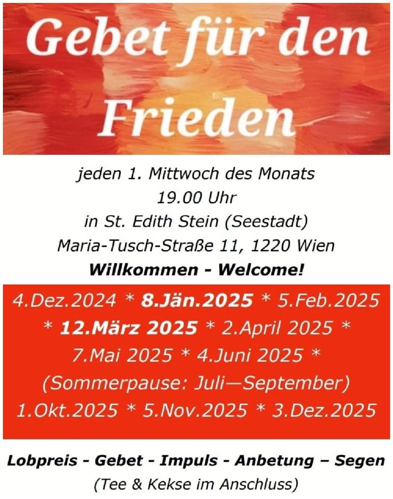 GEBET FÜR DEN FRIEDEN